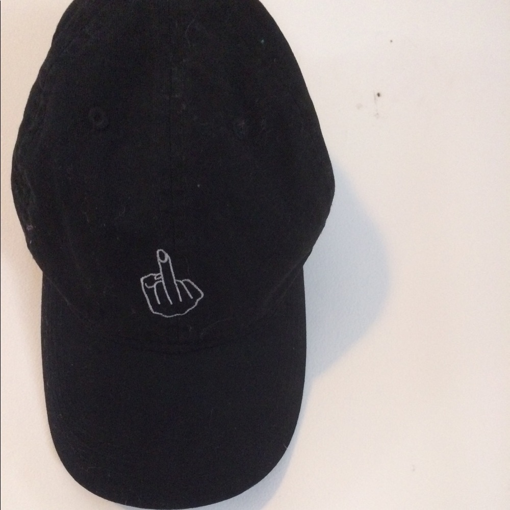 Middle finger ball cap